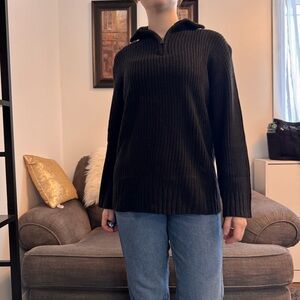 H$M Ribbed Qaurter Zip Sweater